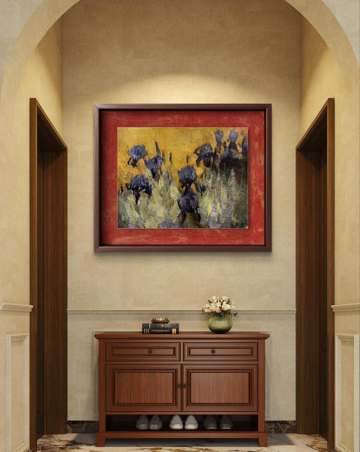 Oil painting Irises Flowers Bohdan Makarenko