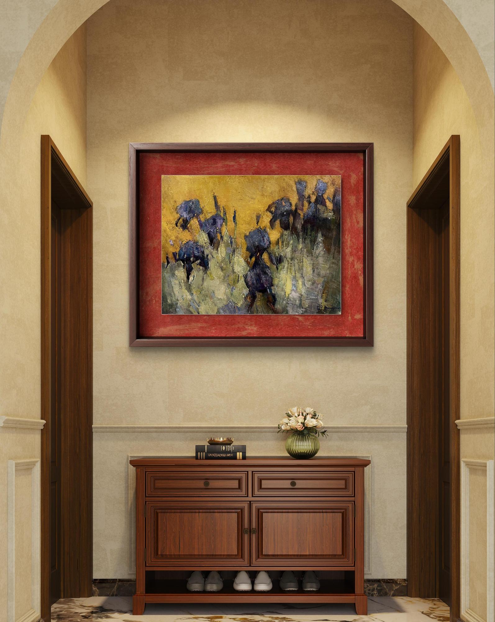 Oil painting Irises Flowers Bohdan Makarenko