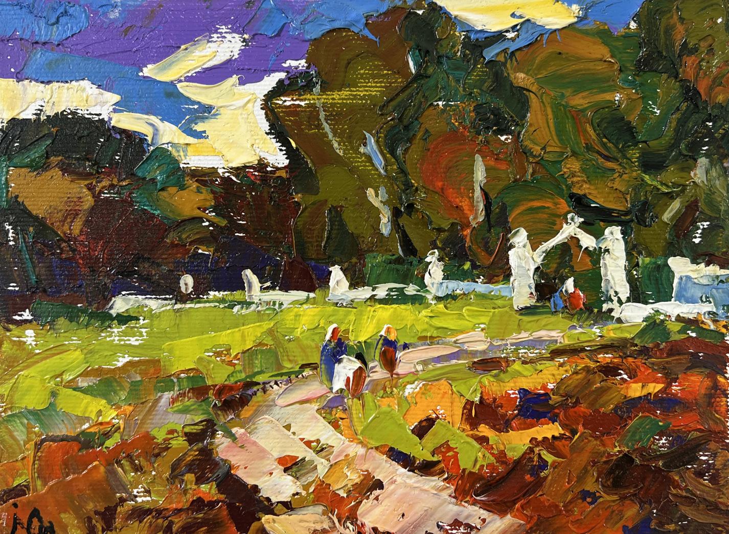 Vibrant impressionist oil painting In the evening calm by Oleksiy Ivanyuk