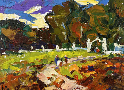 Vibrant impressionist oil painting In the evening calm by Oleksiy Ivanyuk