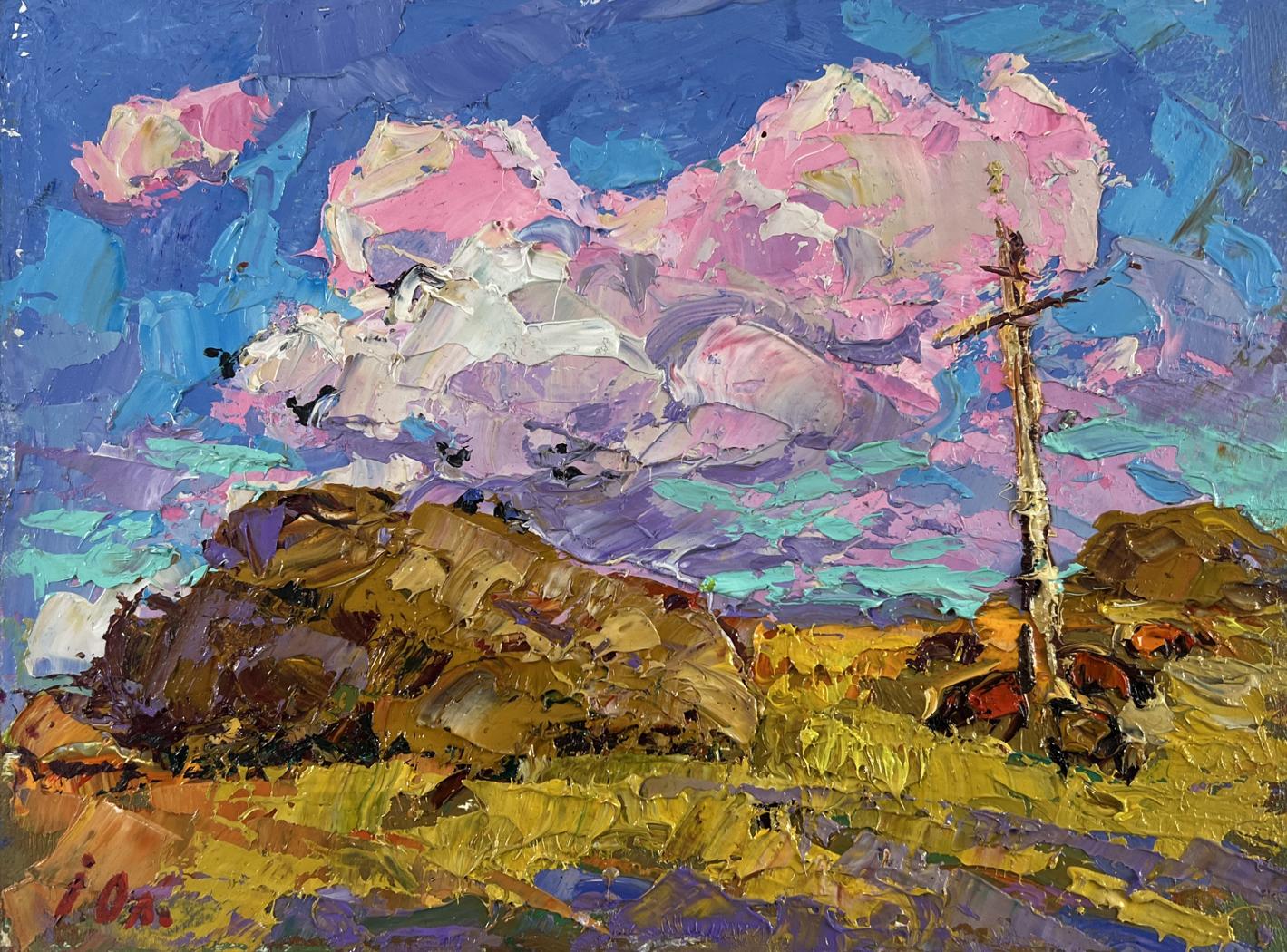 Vibrant impressionist oil painting The sun touches the ground by Oleksiy Ivanyuk