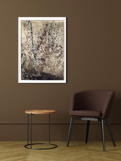 Acrylic painting Think with your body by Olga Melezhik in white frame