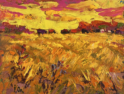 Vibrant impressionist oil painting Silence in the Pasture by Oleksiy Ivanyuk