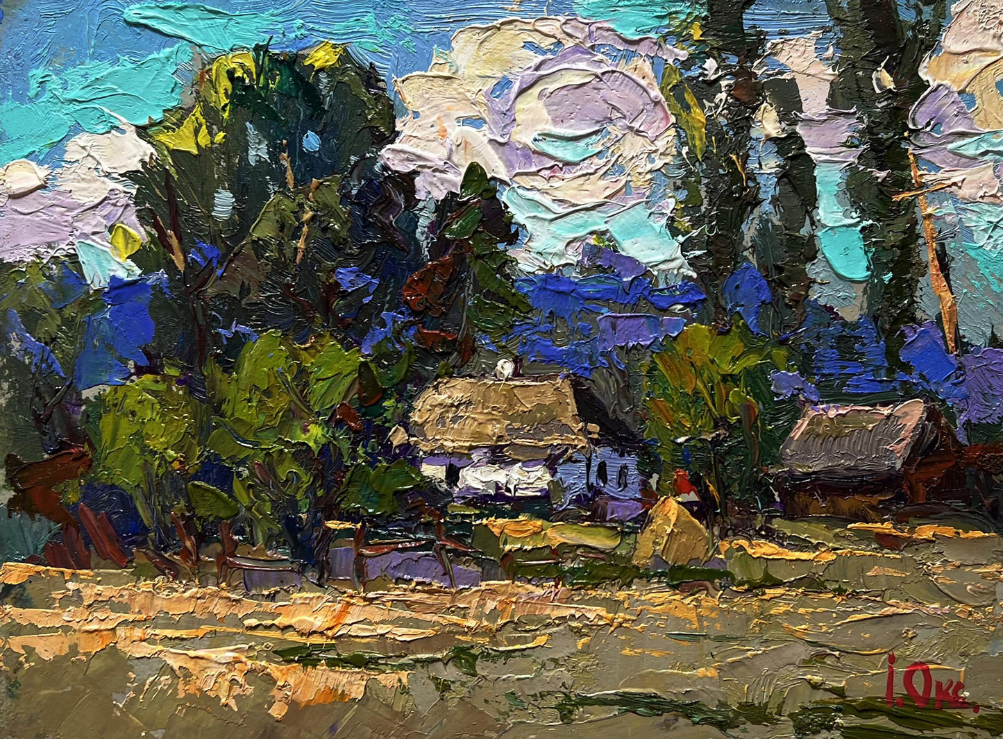 Vibrant impressionist oil painting Light summer breeze by Oksana Ivanyuk