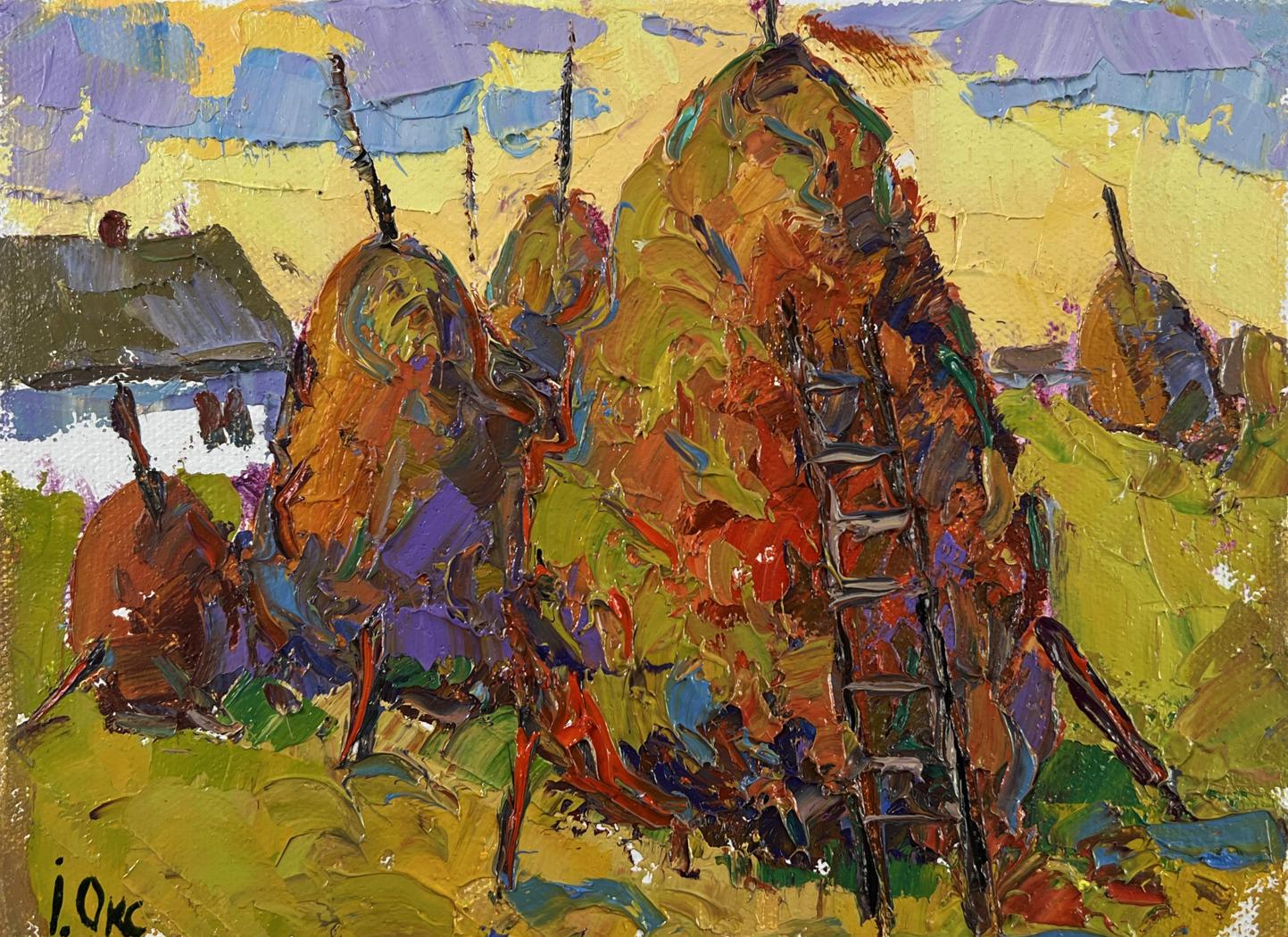 Vibrant impressionist oil painting When the light fades by Oksana Ivanyuk