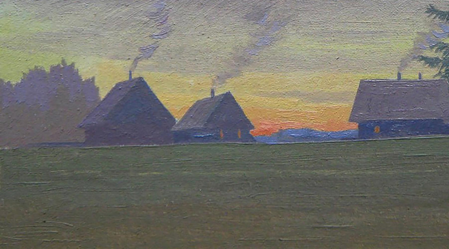 Oil painting Spring evening in the village by Valery Savenets