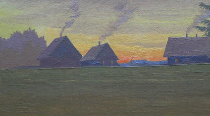 Oil painting Spring evening in the village by Valery Savenets