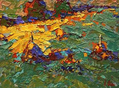 Vibrant impressionist oil painting The last ray of sunshine by Oleksiy Ivanyuk