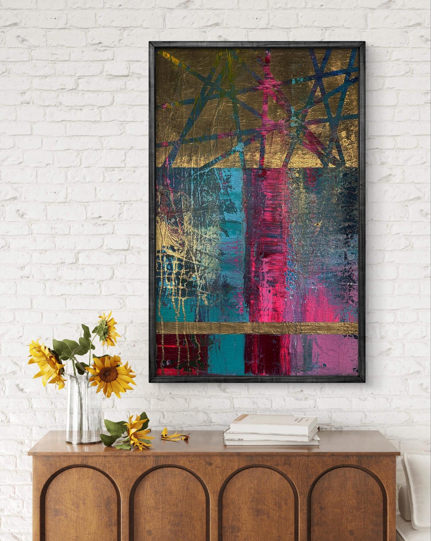 Vibrant acrylic painting Intersection of destinies by Olga Melezhik