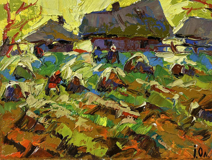 Vibrant impressionist oil painting Autumn gardens by Oleksiy Ivanyuk
