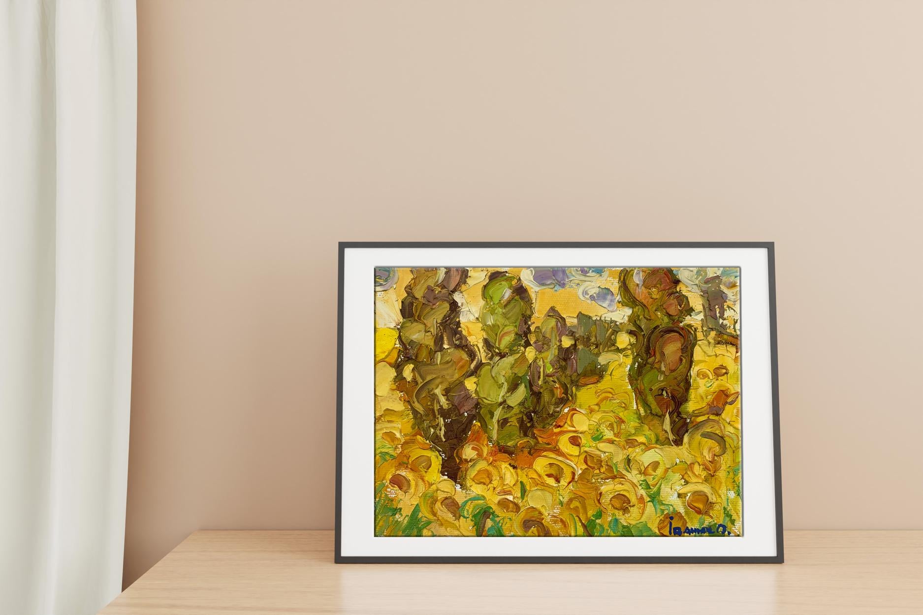 Oil painting trees