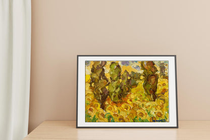 Oil painting trees
