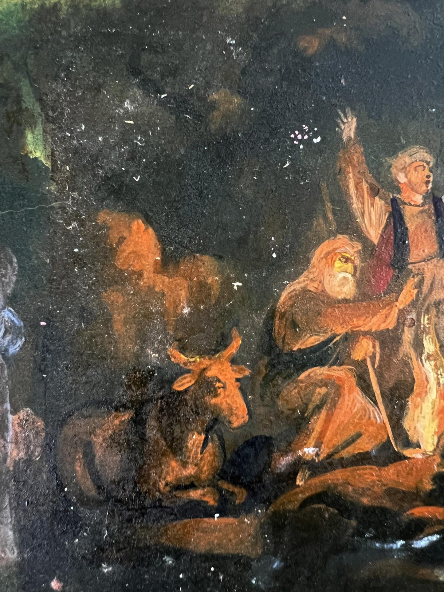 Oil painting Night sacred rite in forest by Alexander Litvinov