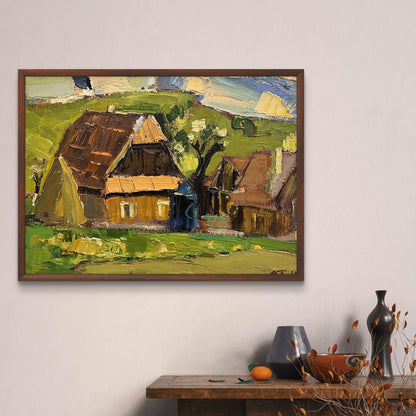 Oil painting Village Landscape Anatoly Tertychny