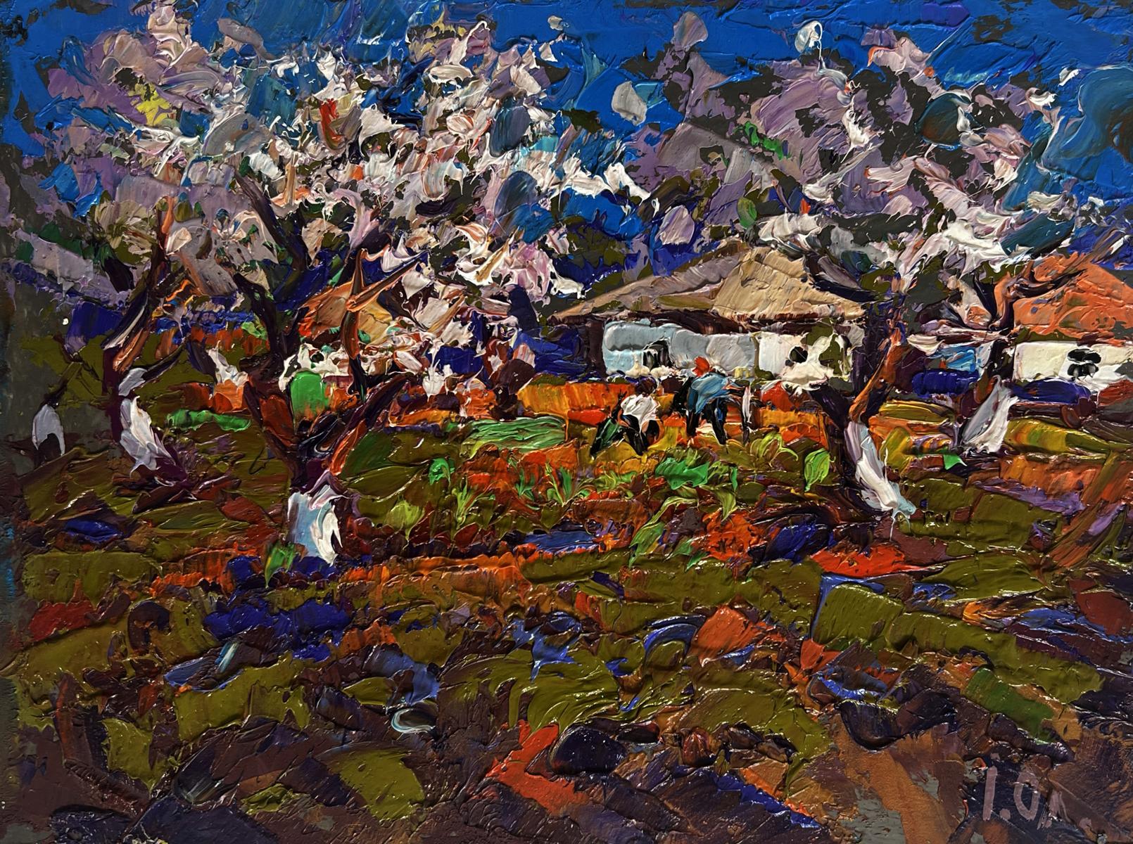 Vibrant impressionist oil painting The gardens are blooming by Oleksiy Ivanyuk
