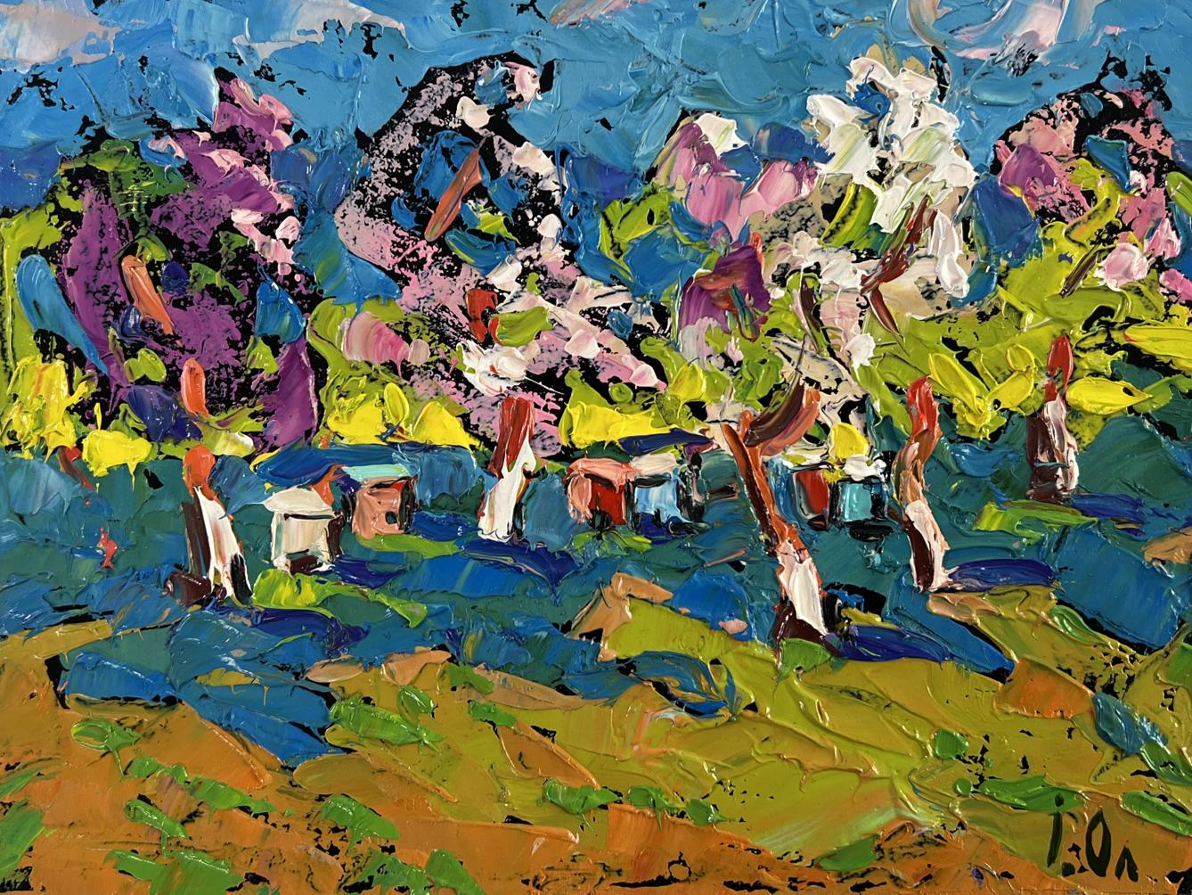 Vibrant impressionist oil painting Spring is on the doorstep by Oleksiy Ivanyuk
