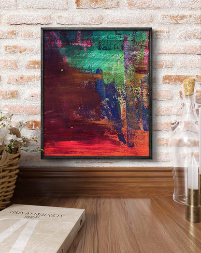 Acrylic painting Pursuit of a dream by Olga Melezhik in black frame