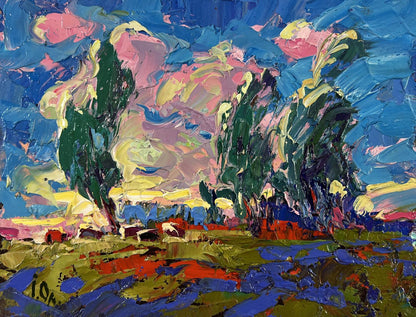 Vibrant impressionist oil painting The Whisper of the Breeze in the Fields by Oleksiy Ivanyuk