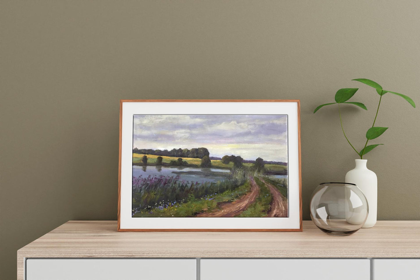 Oil painting road 