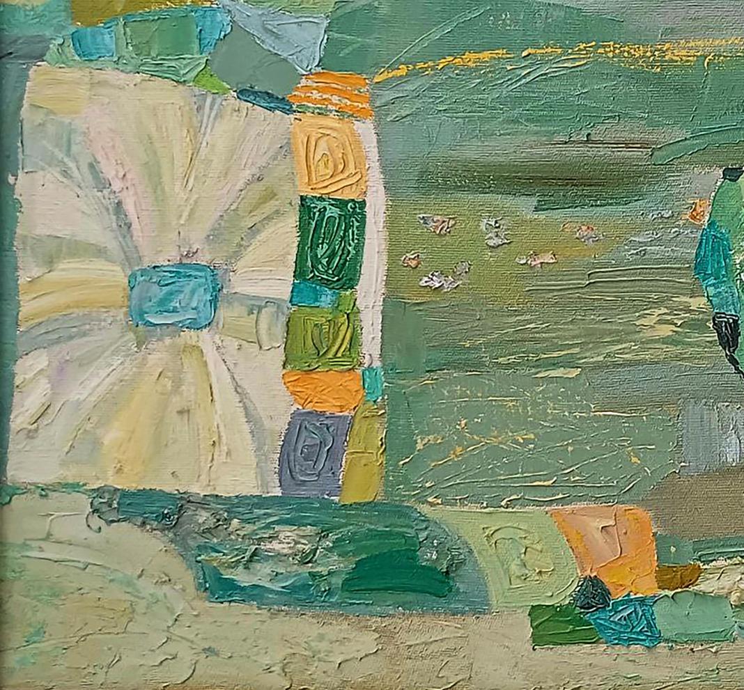 Oil painting Harmony of green by Tatyana Shulyak with bold textured brushstrokes