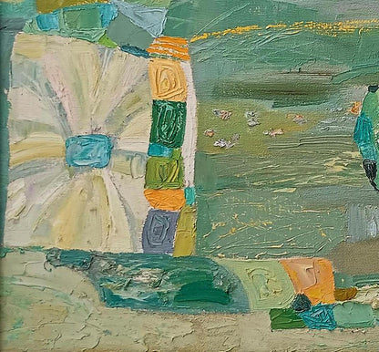Oil painting Harmony of green by Tatyana Shulyak with bold textured brushstrokes