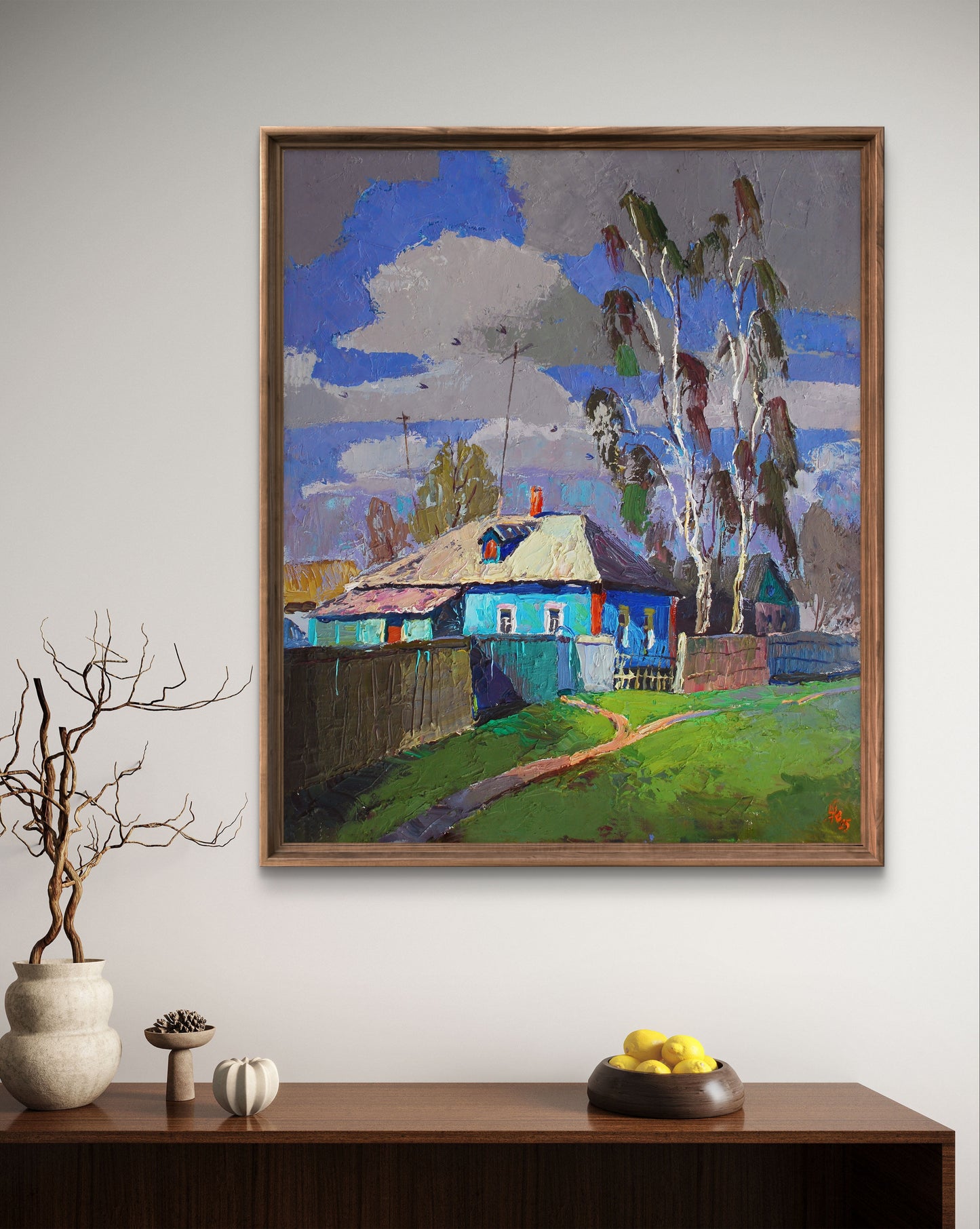Vibrant impressionistic oil painting Spring in the city of Divination by Egor Shvachunov
