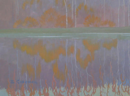 Oil painting Autumn reflections of nature by Valery Savenets