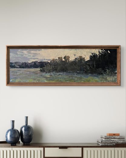 Oil painting Quiet Evening by Volodymyr Pashchenko serene landscape