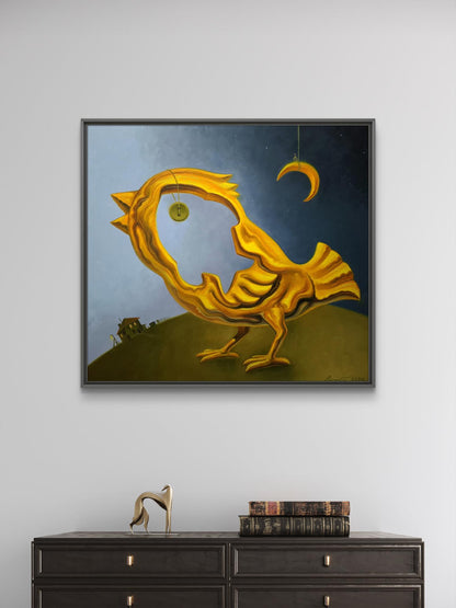 Oil painting Golden Chicken Sergey Voichenko