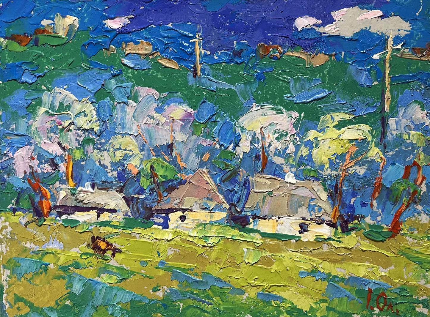 Vibrant impressionist oil painting Spring morning by Oleksiy Ivanyuk