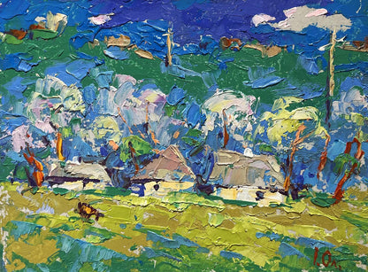 Vibrant impressionist oil painting Spring morning by Oleksiy Ivanyuk