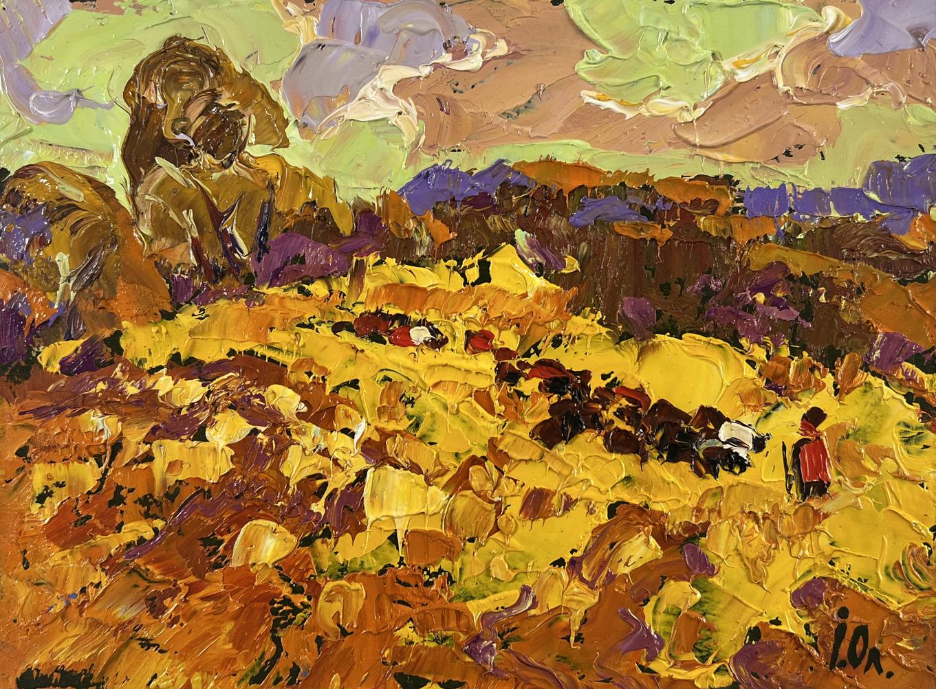 Vibrant impressionist oil painting Autumn is floating over the horizon by Oleksiy Ivanyuk