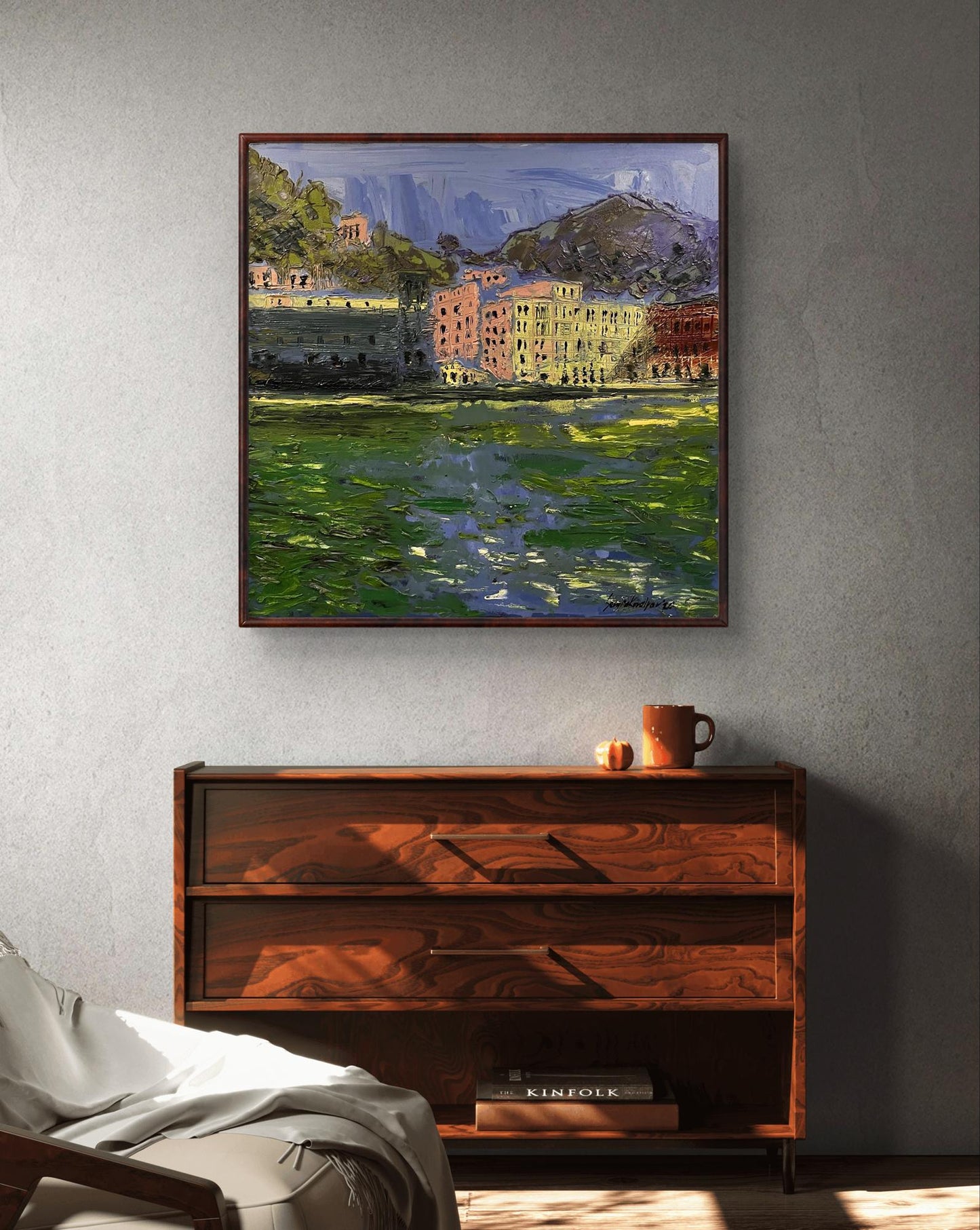 Framed impressionist oil painting Sobre Natureza by Serhiy Kovalev