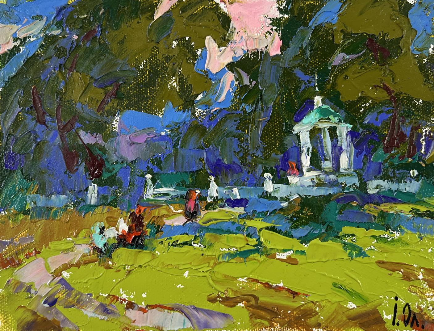 Vibrant impressionist oil painting A Walk in the Park by Oleksiy Ivanyuk