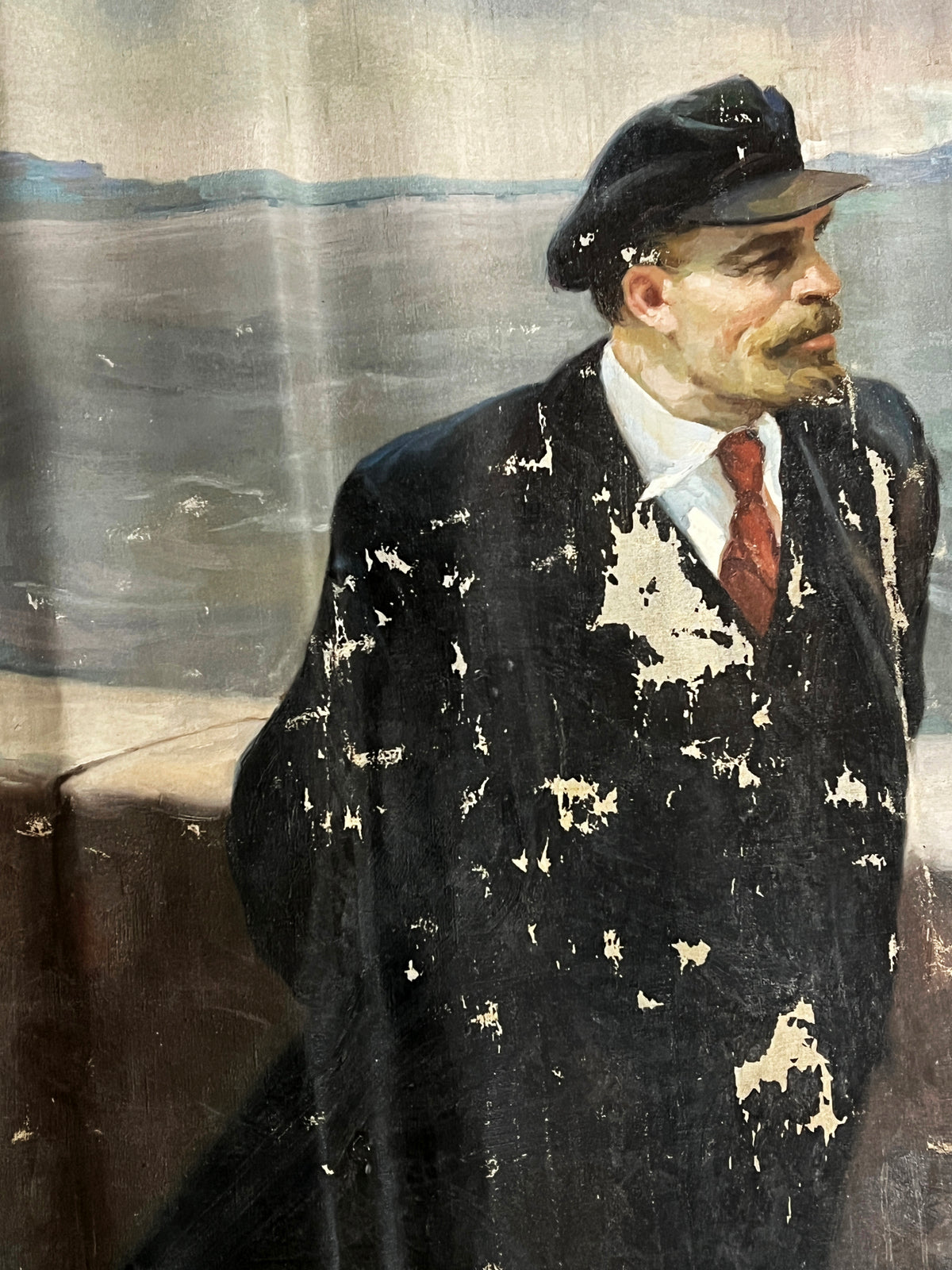 Oil painting Lenin in Thought Before the River Yuriy Smirnov