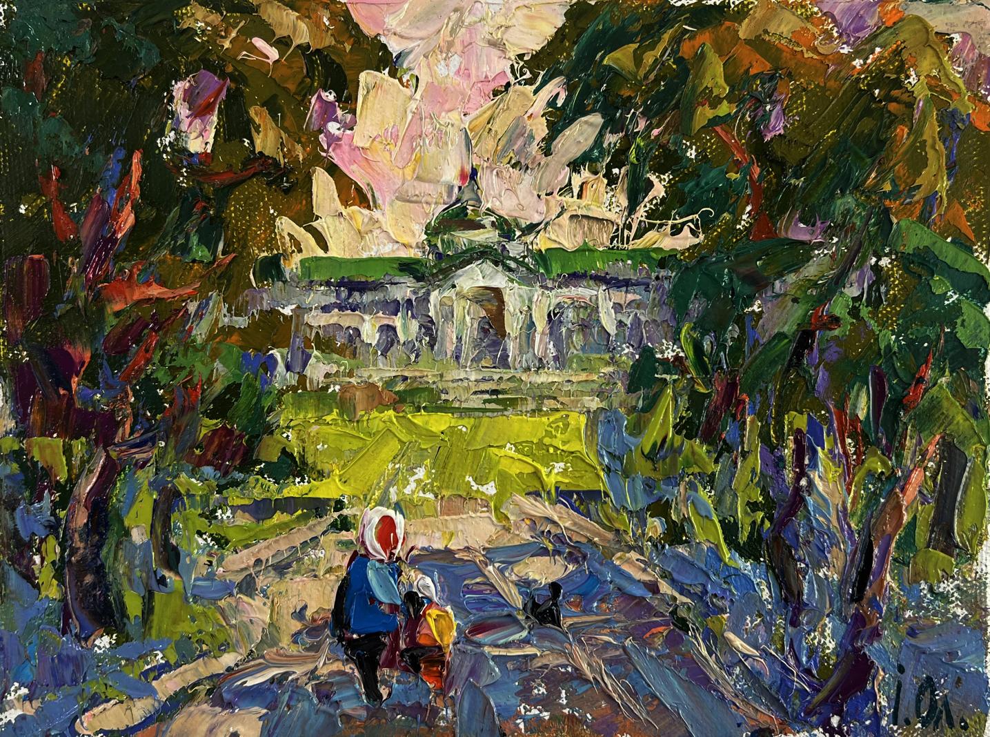Vibrant impressionist oil painting Peace of the Park by Oleksiy Ivanyuk