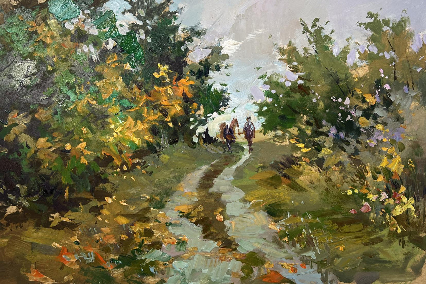 Oil painting A path through the silence of the forest by Yuriy Suprunchuk