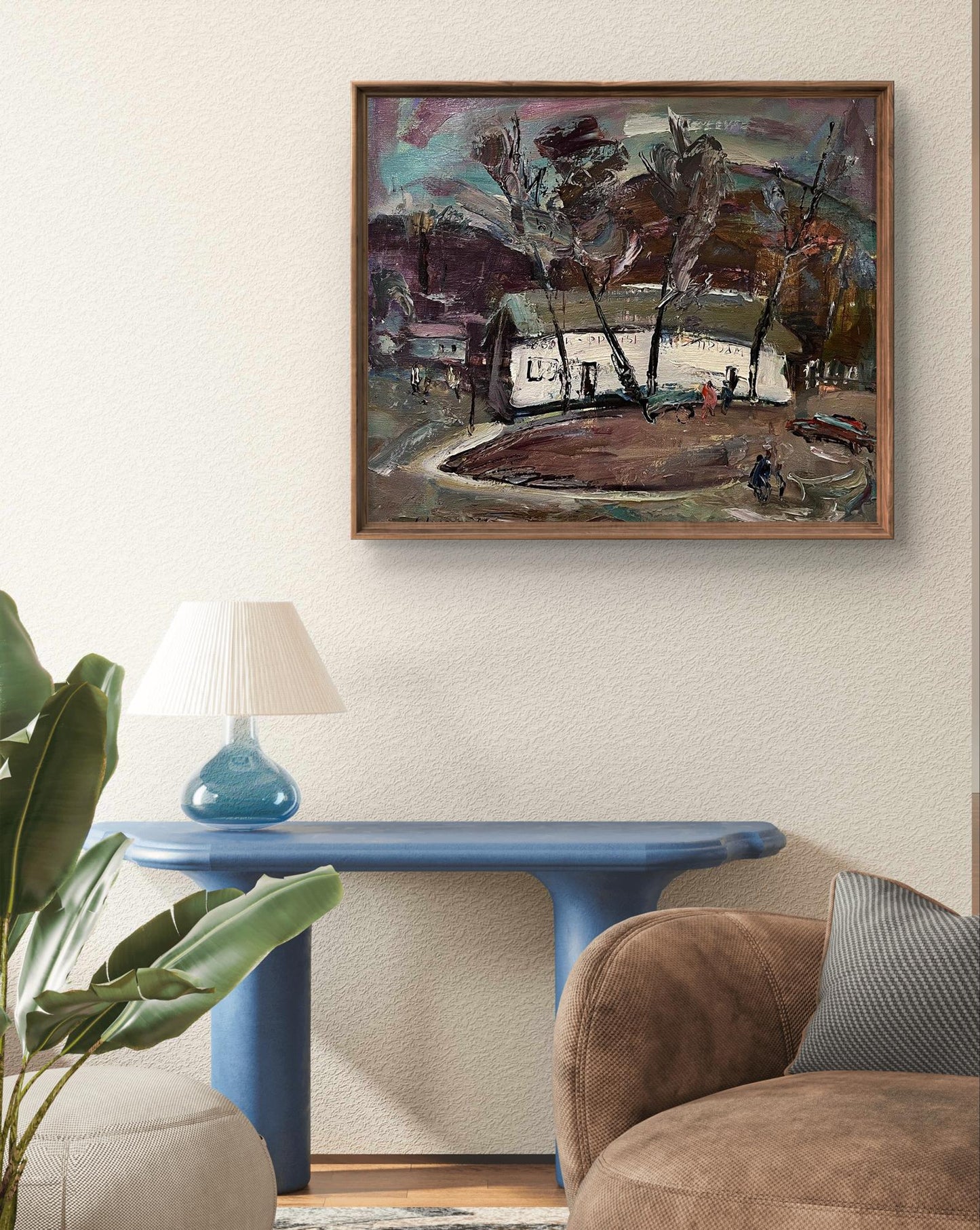 Oil painting Once upon a time in the village by Oleksandr Andreev