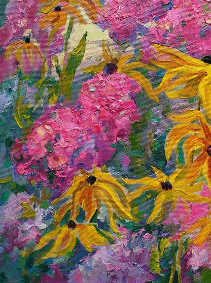 Vibrant impressionist oil painting The color of summer by Leonid Pavlenko
