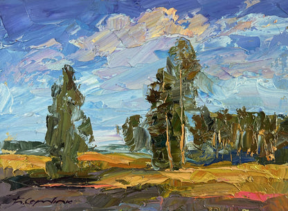 Vibrant impressionistic oil painting A day filled with sunshine by Boris Serdyuk
