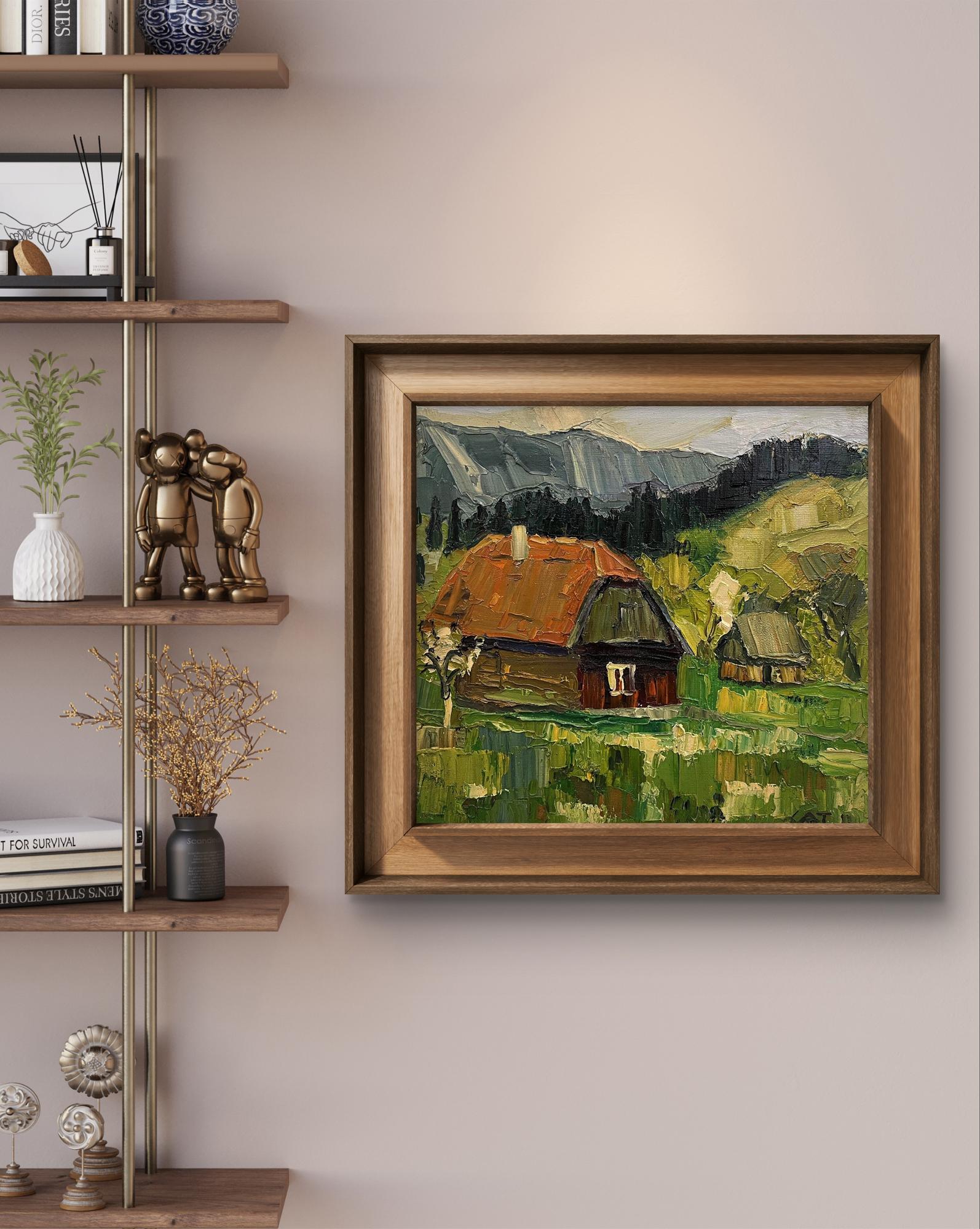 Oil painting Spring Village Landscape Anatoly Tertychny