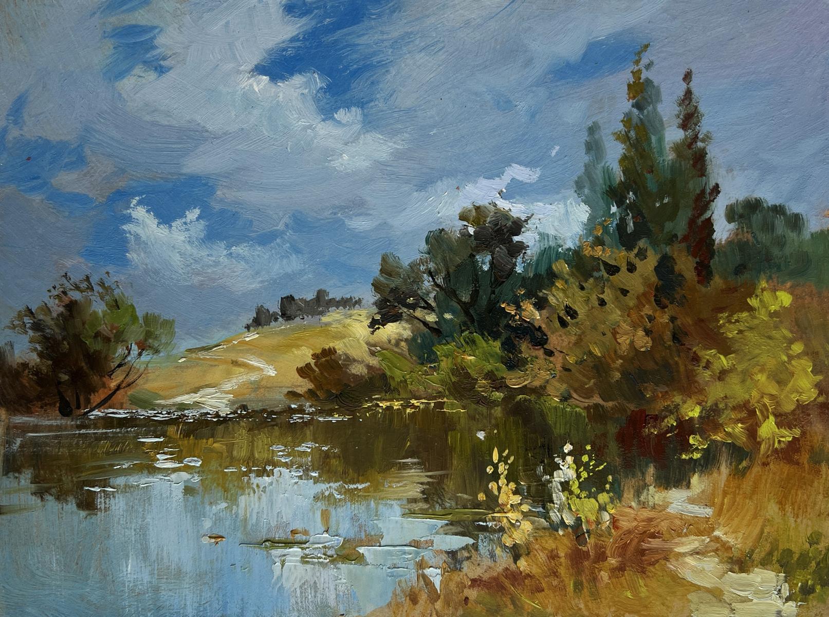 Serene impressionistic oil painting A lost corner of nature by Yuriy Suprunchuk