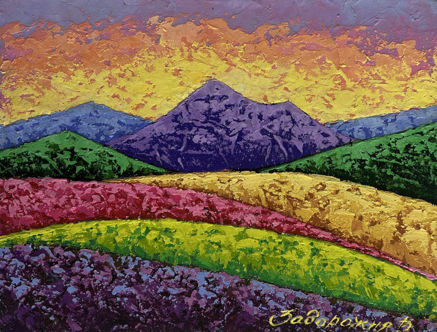 Vibrant Tranquility of the Mountains oil painting by V. Zadorozhnya