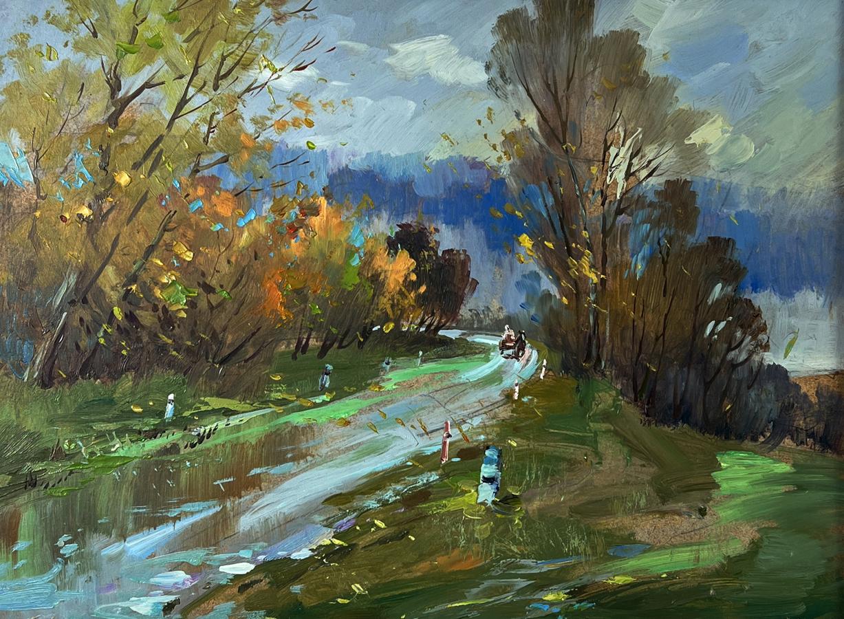 Oil painting Autumn weather in the forest by Yuriy Suprunchuk