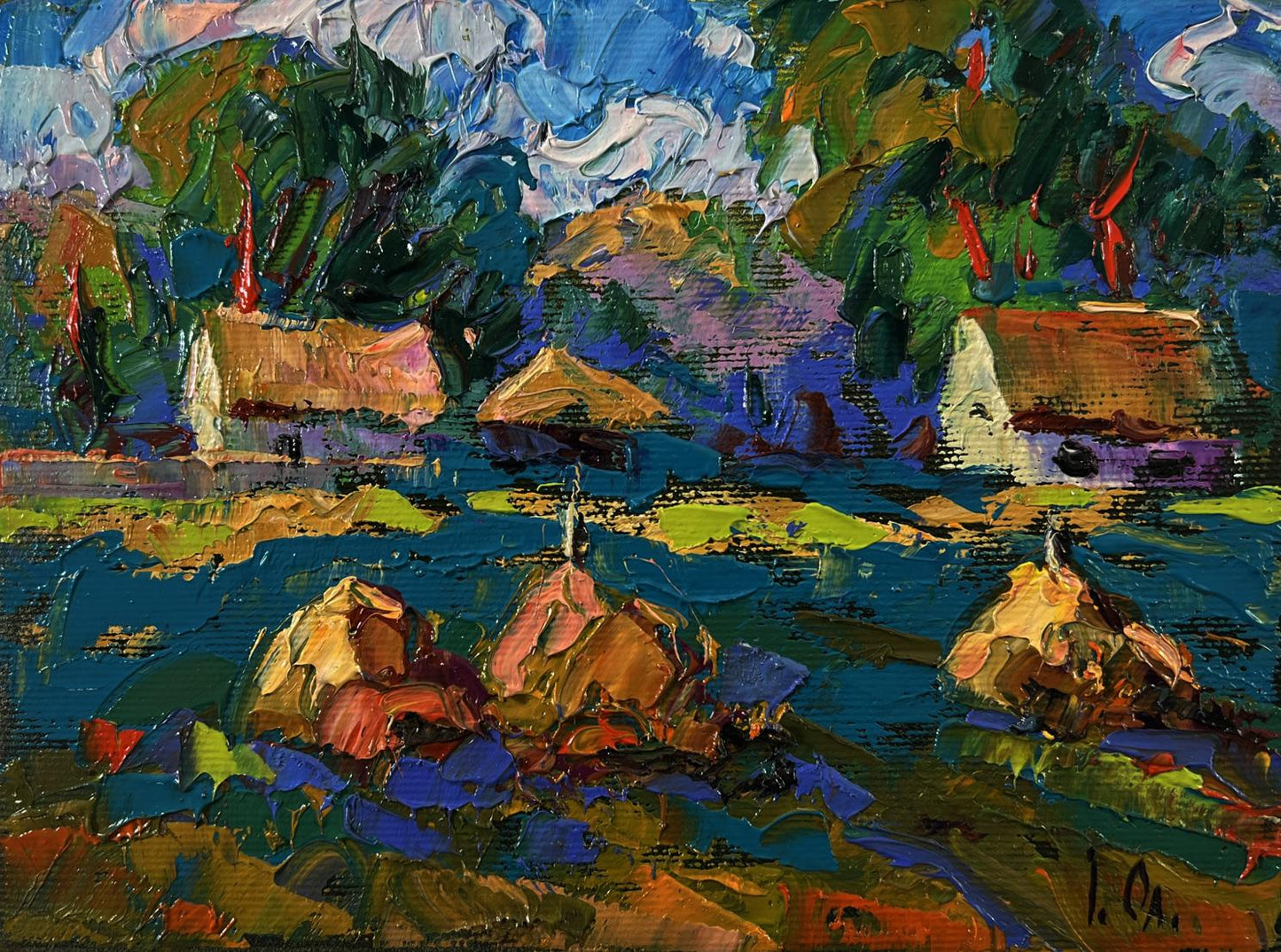 Vibrant impressionist oil painting Morning Country Breeze by Oleksiy Ivanyuk