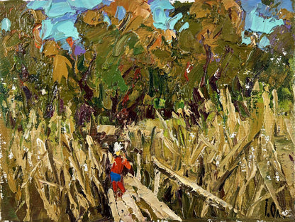 Vibrant impressionist oil painting Where the Reeds Whisper by Oleksiy Ivanyuk
