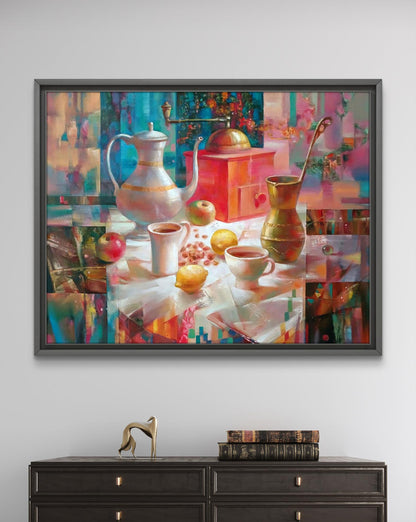 Abstract oil painting Morning Coffee Anatoly Tarabanov