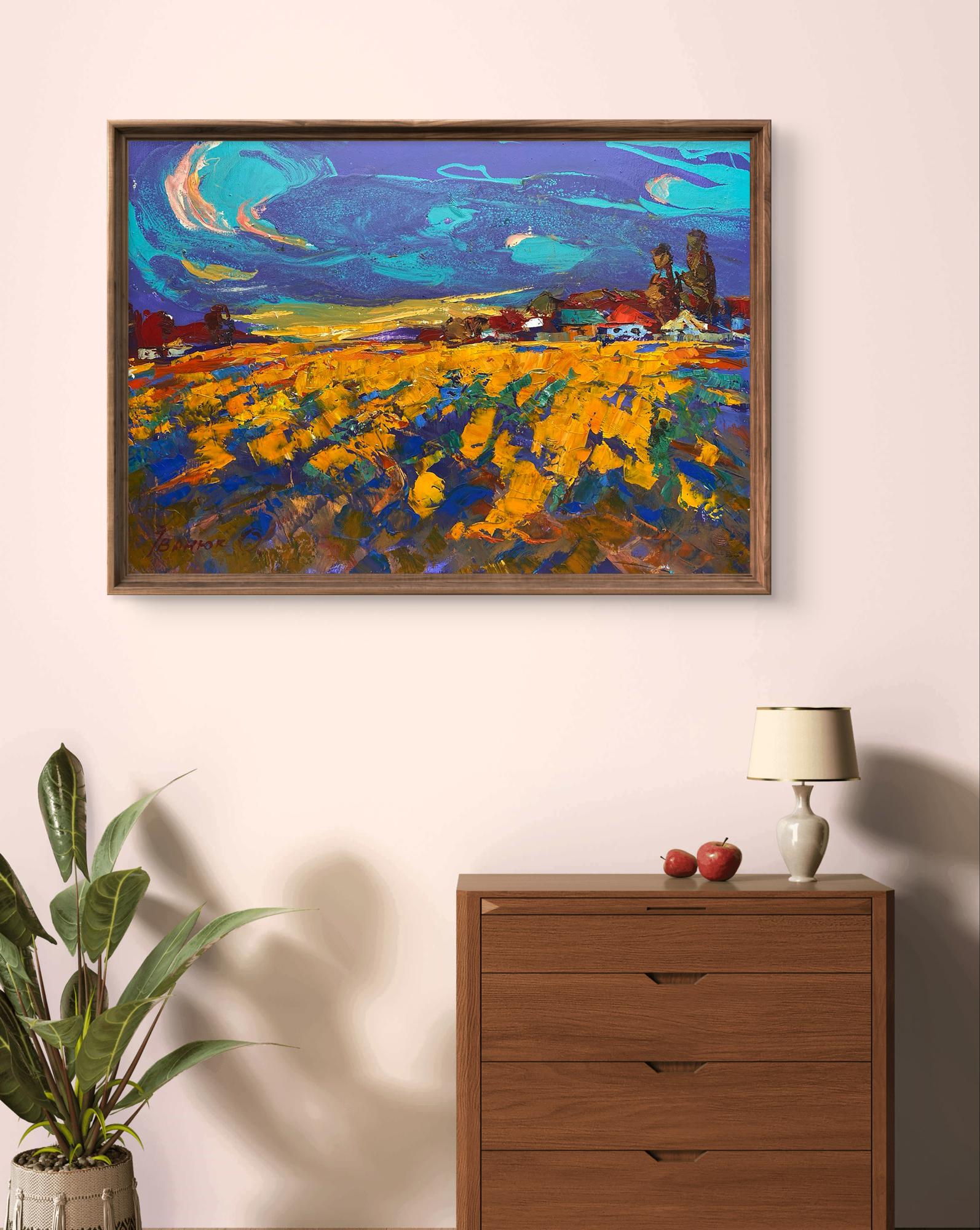 Oil painting Distance beckons by Oleksiy Ivanyuk in wooden frame