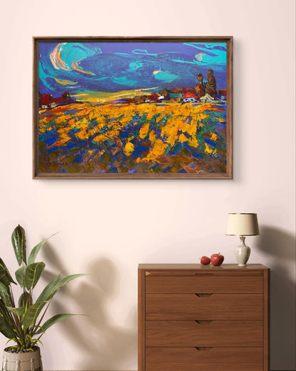 Oil painting Distance beckons by Oleksiy Ivanyuk in wooden frame