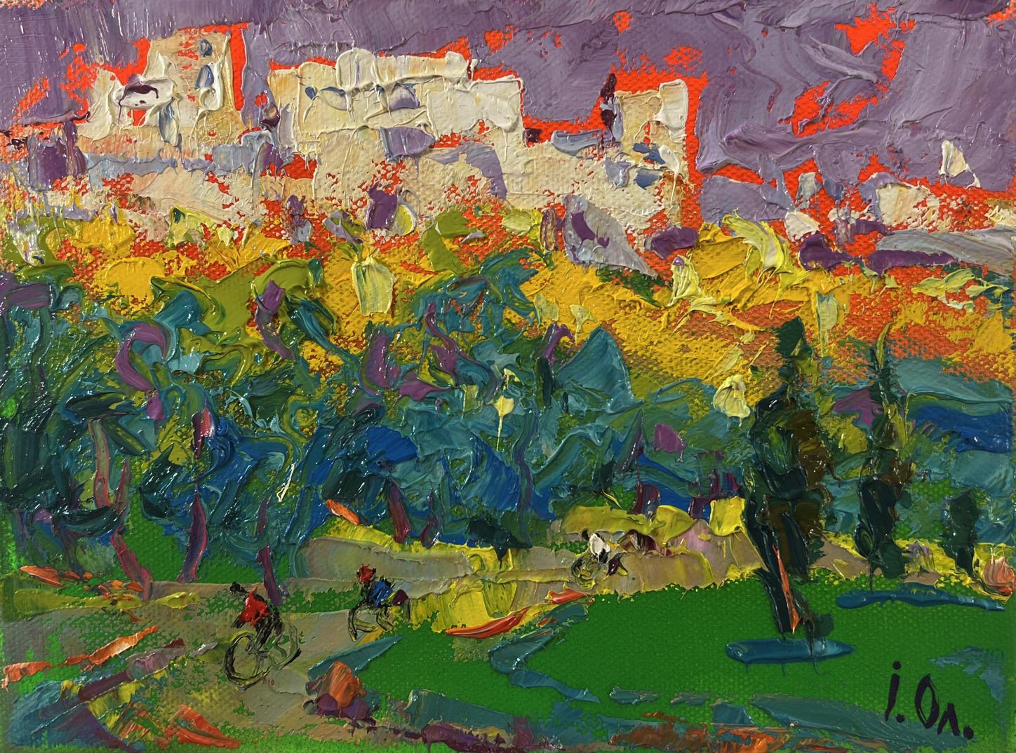 Vibrant impressionist oil painting On a walk in the city by Oleksiy Ivanyuk
